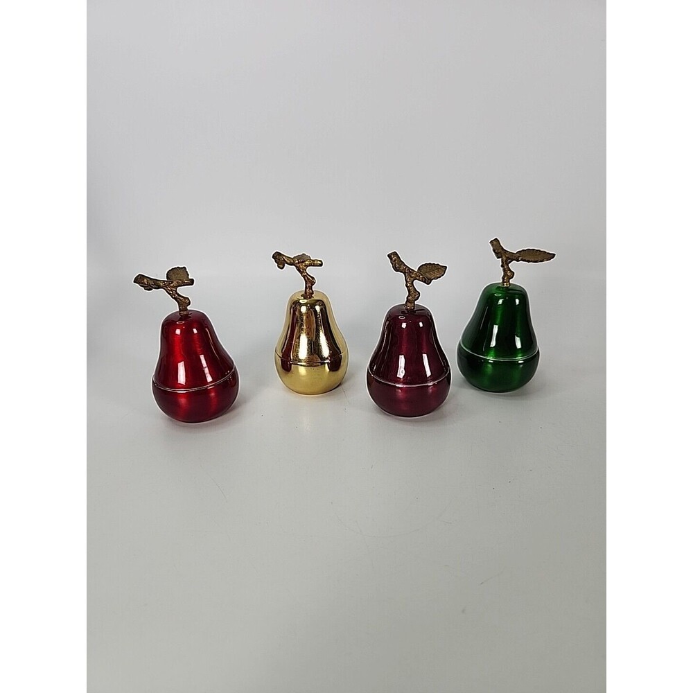 DL & Co Enamel & Brass Modern Alchemist Boite de Poires Pear Tealight Candles
